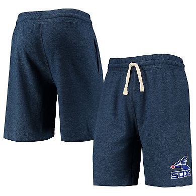 Men's Concepts Sport Heathered Navy Chicago White Sox Mainstream Logo Terry Tri-Blend Shorts