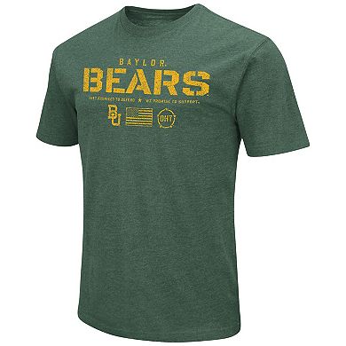 Men's Colosseum Green Baylor Bears OHT Military Appreciation Flag 2.0 T-Shirt