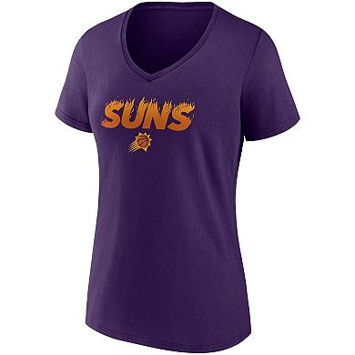 Women's Fanatics Branded Purple Phoenix Suns Hometown Collection On Fire V-Neck T-Shirt