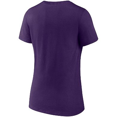 Women's Fanatics Branded Purple Phoenix Suns Hometown Collection On Fire V-Neck T-Shirt