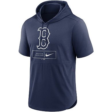 Men's Nike Navy Boston Red Sox Lockup Performance Short Sleeve Lightweight Hooded Top