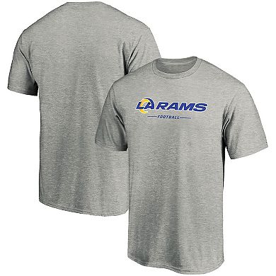 Men's Fanatics Branded Heathered Gray Los Angeles Rams Team Lockup Logo T-Shirt