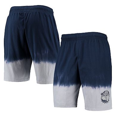 Men's Mitchell & Ness Navy/Gray Georgetown Hoyas Tie-Dye Shorts