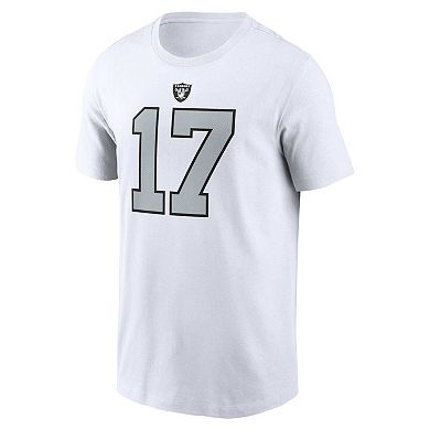 Men's Nike Davante Adams White Las Vegas Raiders Player Name & Number T-Shirt