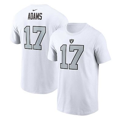 Men's Nike Davante Adams White Las Vegas Raiders Player Name & Number T-Shirt