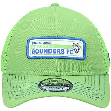 Men's New Era Rave Green Seattle Sounders FC Established 9TWENTY Snapback Hat