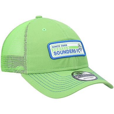 Men's New Era Rave Green Seattle Sounders FC Established 9TWENTY Snapback Hat