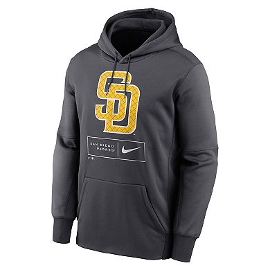 Men's Nike Anthracite San Diego Padres Season Pattern Pullover Hoodie