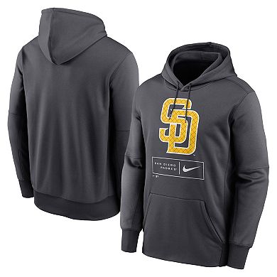 Men's Nike Anthracite San Diego Padres Season Pattern Pullover Hoodie