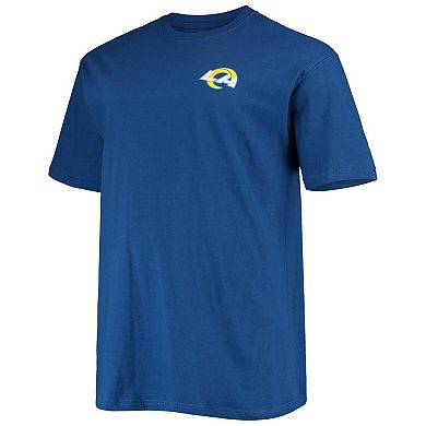 Men's Fanatics Branded Royal Los Angeles Rams Big & Tall #1 Dad 2-Hit T-Shirt