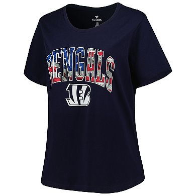Women's Fanatics Branded Navy Cincinnati Bengals Plus Size Banner Wave T-Shirt