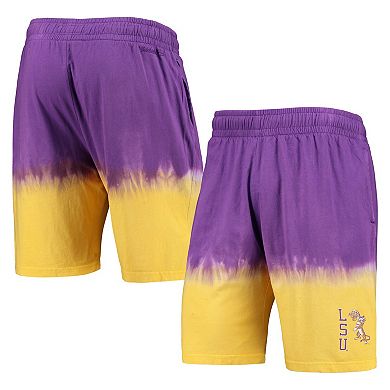 Men's Mitchell & Ness Purple/Gold LSU Tigers Tie-Dye Shorts