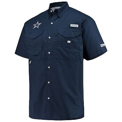Men's Columbia Navy Dallas Cowboys Bonehead Button-Up Shirt