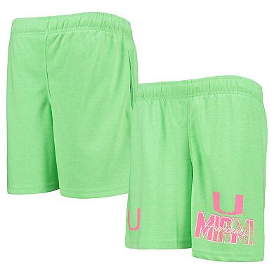 Youth Green Miami Hurricanes Super Fresh Neon Daze Shorts