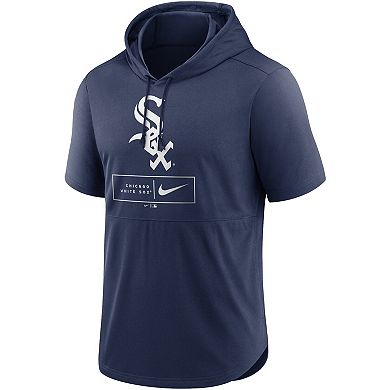 Men's Nike Navy Chicago White Sox Lockup Performance Short Sleeve Lightweight Hooded Top