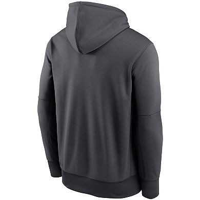 Men's Nike Anthracite Colorado Rockies Season Pattern Performance Pullover Hoodie