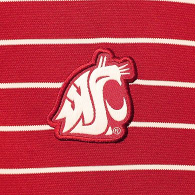 Men's Nike Crimson Washington State Cougars Victory Stripe Performance Polo
