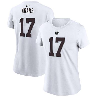Women's Nike Davante Adams White Las Vegas Raiders Player Name & Number T-Shirt