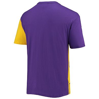 Men's Mitchell & Ness Purple/Gold LSU Tigers Play By Play 2.0 T-Shirt