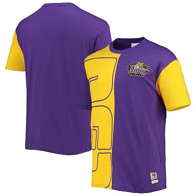 Men's Mitchell & Ness Purple/Gold LSU Tigers Play By Play 2.0 T-Shirt