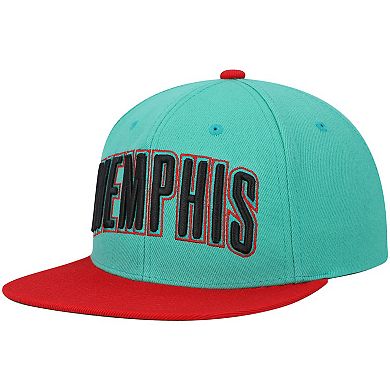 Men's Mitchell & Ness Teal Memphis Grizzlies Hardwood Classics Snapback Hat