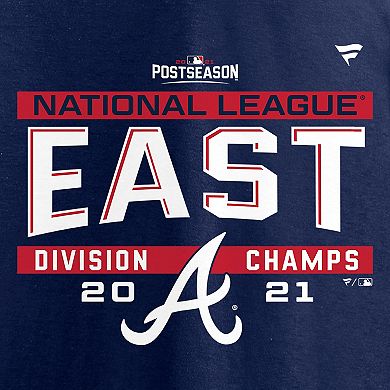 Men's Fanatics Branded Navy Atlanta Braves 2021 NL East Division Champions Big & Tall Locker Room T-Shirt