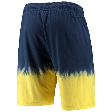 Men's Mitchell & Ness Navy/Gold Michigan Wolverines Tie-Dye Shorts