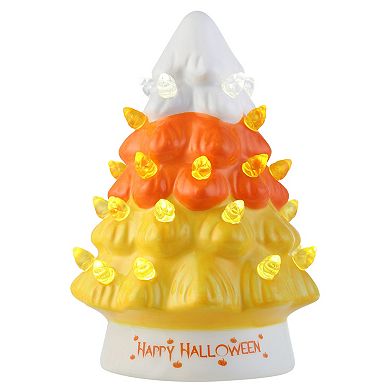 Mr. Halloween Candy Corn Halloween Tree Table Decor 2-piece Set