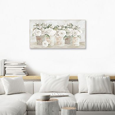 Master Piece Potted Roses Framed Wall Art