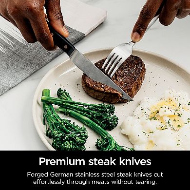 Ninja Foodi NeverDull Premium 13-pc. Wood Series Knife System with Built-in Sharpener