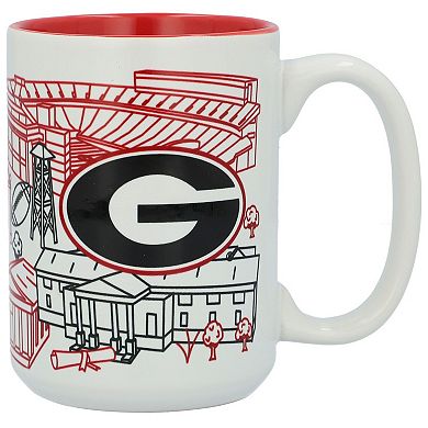 Georgia Bulldogs 15oz. Campus Line Art Mug