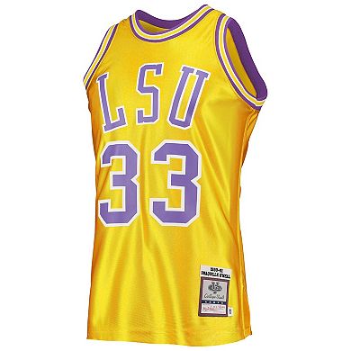 Men's Mitchell & Ness Shaquille O'Neal Gold LSU Tigers 1990/91 Authentic Throwback College Jersey