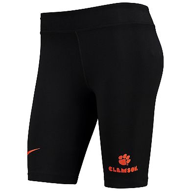 Women's Nike Black Clemson Tigers Essential Tri-Blend Bike Shorts