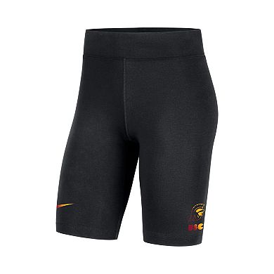 Women's Nike Black USC Trojans Essential Tri-Blend Bike Shorts