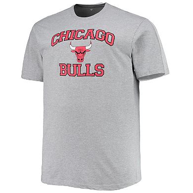 Men's Heathered Gray Chicago Bulls Big & Tall Heart & Soul T-Shirt