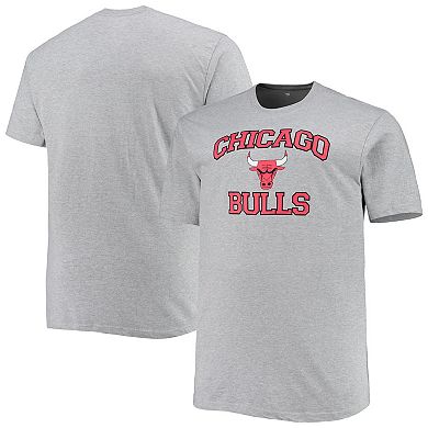 Men's Heathered Gray Chicago Bulls Big & Tall Heart & Soul T-Shirt