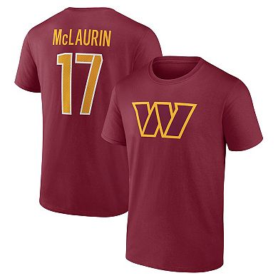 Men's Fanatics Branded Terry McLaurin Burgundy Washington Commanders Player Icon Name & Number T-Shirt