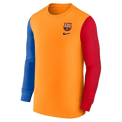 Men's Nike Orange Barcelona Ignite Long Sleeve T-Shirt