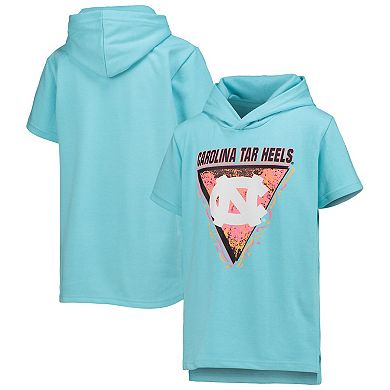 Youth Carolina Blue North Carolina Tar Heels Game On Neon Daze Hoodie T-Shirt