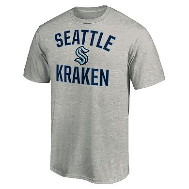 Men's Fanatics Branded Heathered Gray Seattle Kraken Big & Tall Victory Arch T-Shirt