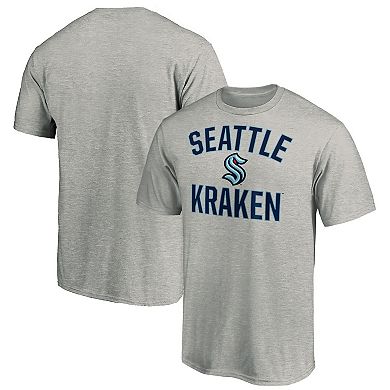 Men's Fanatics Branded Heathered Gray Seattle Kraken Big & Tall Victory Arch T-Shirt