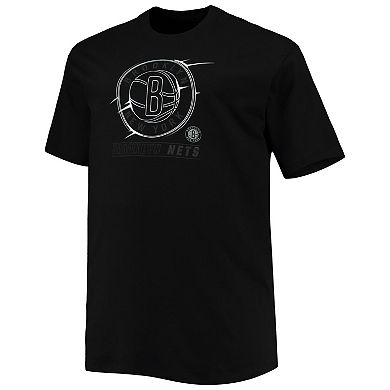Men's Black Brooklyn Nets Big & Tall Pop T-Shirt