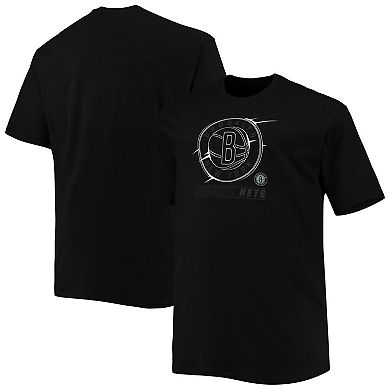 Men's Black Brooklyn Nets Big & Tall Pop T-Shirt