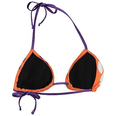 Women's FOCO Orange Clemson Tigers Wordmark Bikini Top