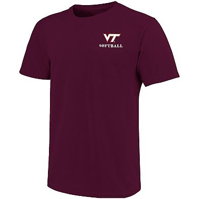 Men's Maroon Virginia Tech Hokies Softball Seal T-Shirt
