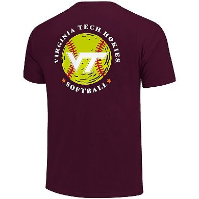 Men's Maroon Virginia Tech Hokies Softball Seal T-Shirt