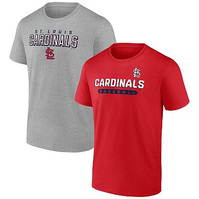 Men's Fanatics Branded Red/Heathered Gray St. Louis Cardinals Parent T-Shirt Combo Pack