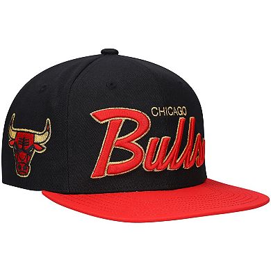 Men's Mitchell & Ness Black Chicago Bulls NBA 75th Anniversary Snapback Hat