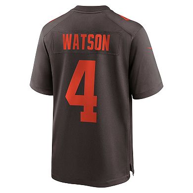 Men's Nike Deshaun Watson Brown Cleveland Browns Alternate Game Jersey