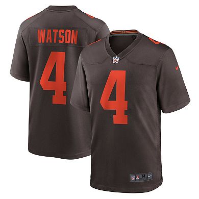 Men's Nike Deshaun Watson Brown Cleveland Browns Alternate Game Jersey